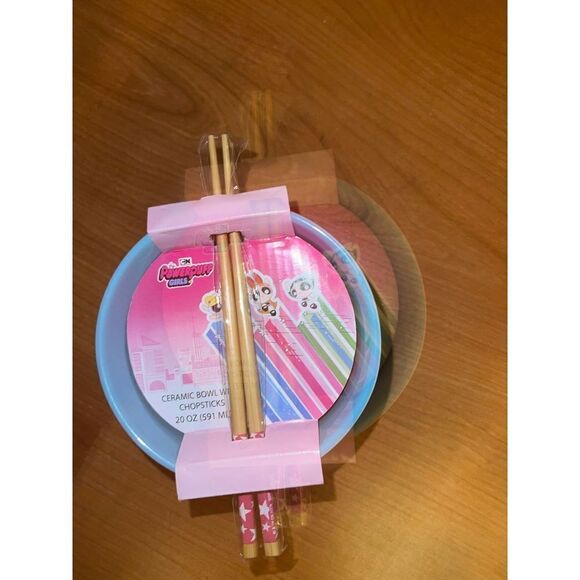 power puff girls ramen bowl with chopsticks - Picture 7 of 7